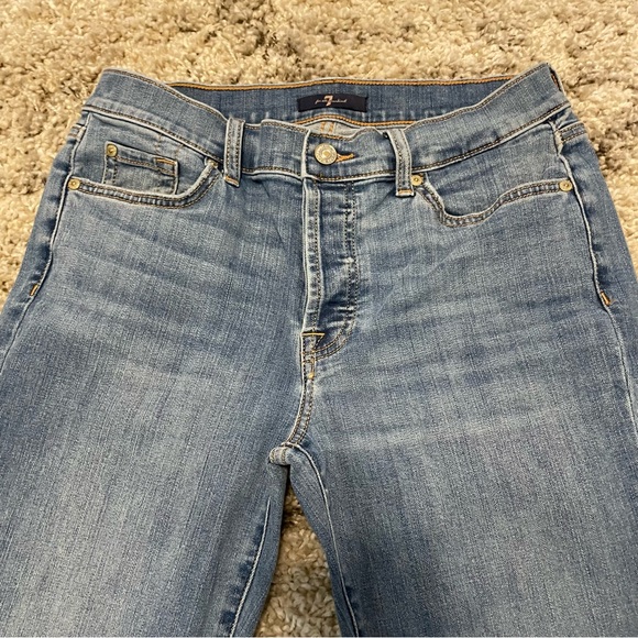 7 For All Mankind Women's Blue Denim High Waist Slim Illusion Ankle Jeans 28 - Picture 2 of 12